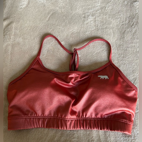 Running Bare Crystal Push Up Sports Bra in Sleek Rust. Women’s size 8/10 - Picture 1 of 7